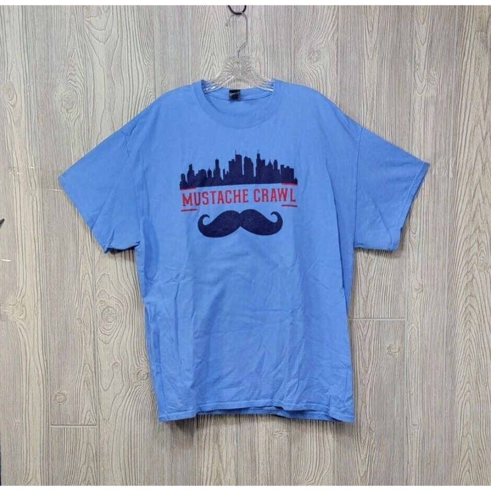 Mustache Crawl 2021 Mens Size XL T-Shirt Wrigleyville Chicago Drinking Event